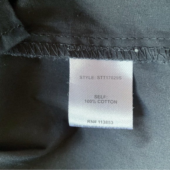 Sugarlips Malbec Ruffle Button Front Black Poplin Blouse Size XS - Picture 8 of 9